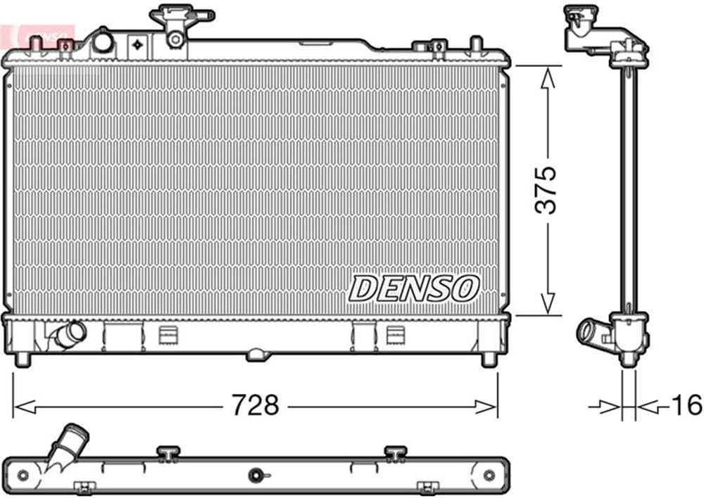 DENSO DRM44033 - Su Radyatörü - Japon Mazda 6