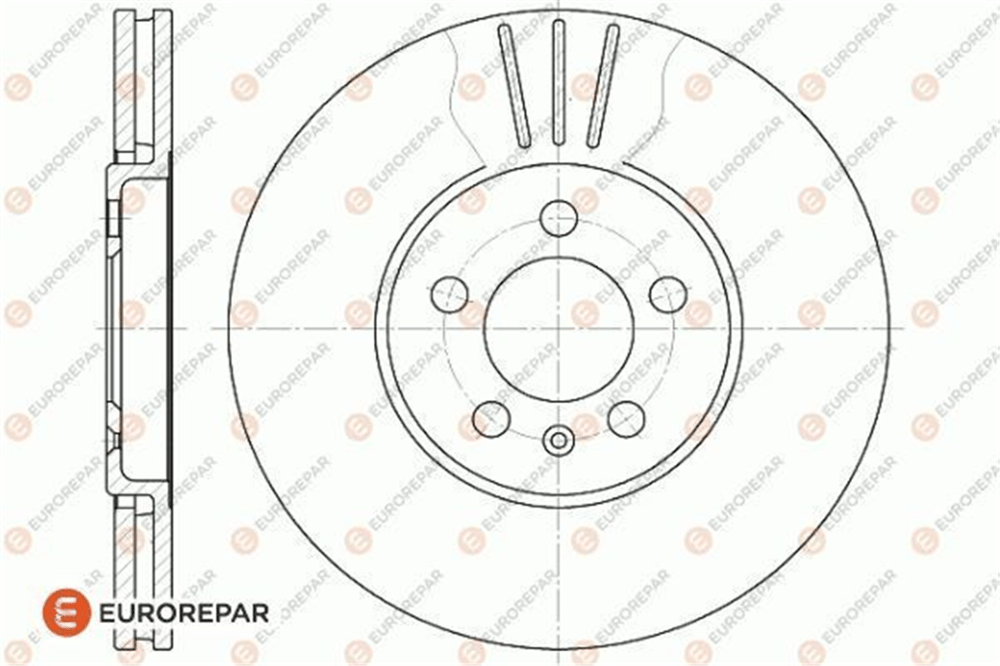EUROREPAR 1618873280 - Fren Diski Ön - Vw Golf3-passat