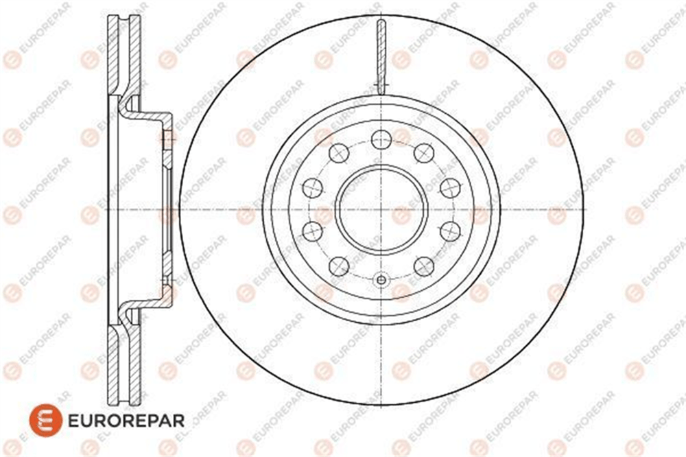 EUROREPAR 1618873780 - Fren Diski Ön - Vw Passat-golf5-golf6-golf7-caddy-a3-leon
