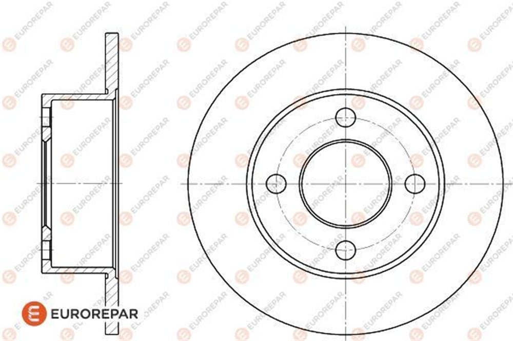 EUROREPAR 1618874580 - Fren Diski Arka - Vw A100