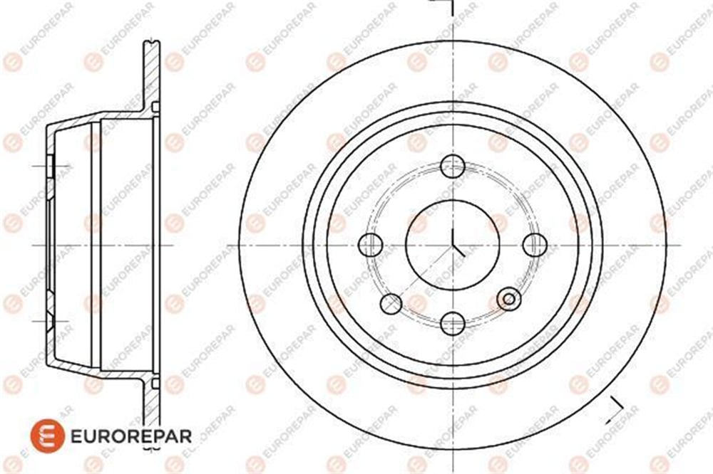 EUROREPAR 1618878680 - Fren Diski Arka - Opel Astra F Vectra A