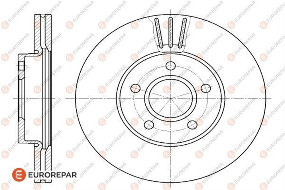 EUROREPAR 1618880180 - Fren Diski Ön - Ford Focus/ C-max