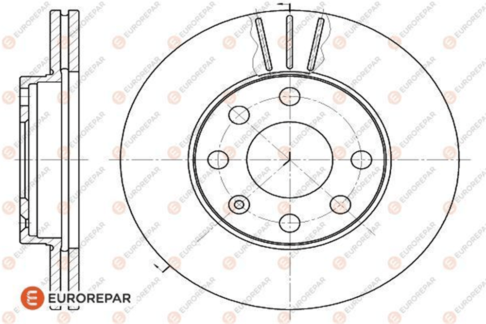 EUROREPAR 1618881380 - Disk Ayna Ön - Opel Astra F Corsa B Vectra A Kalos Aveo