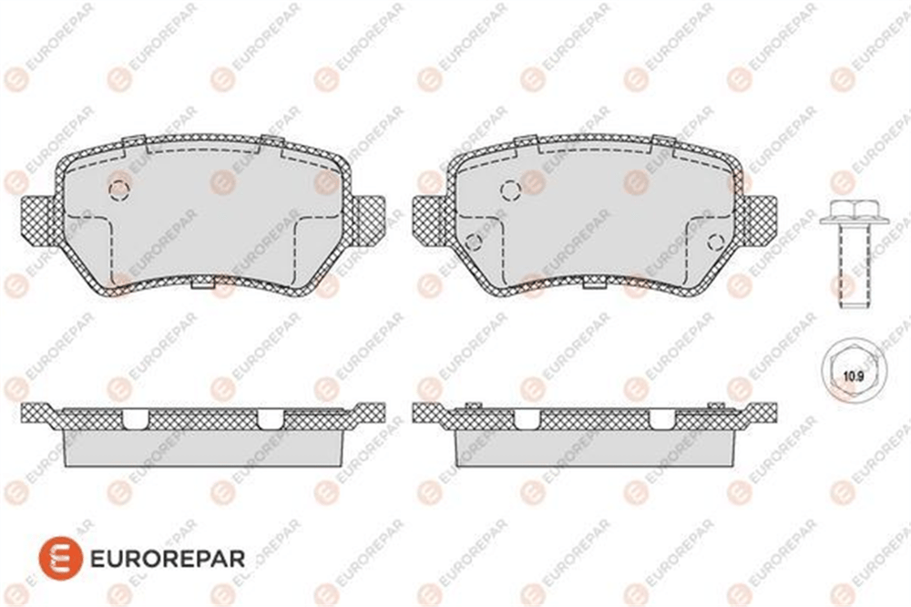 EUROREPAR 1623063680 - Fren Balatasi Arka - Opel Astra H Combo C Meriva A / Ceed 13-