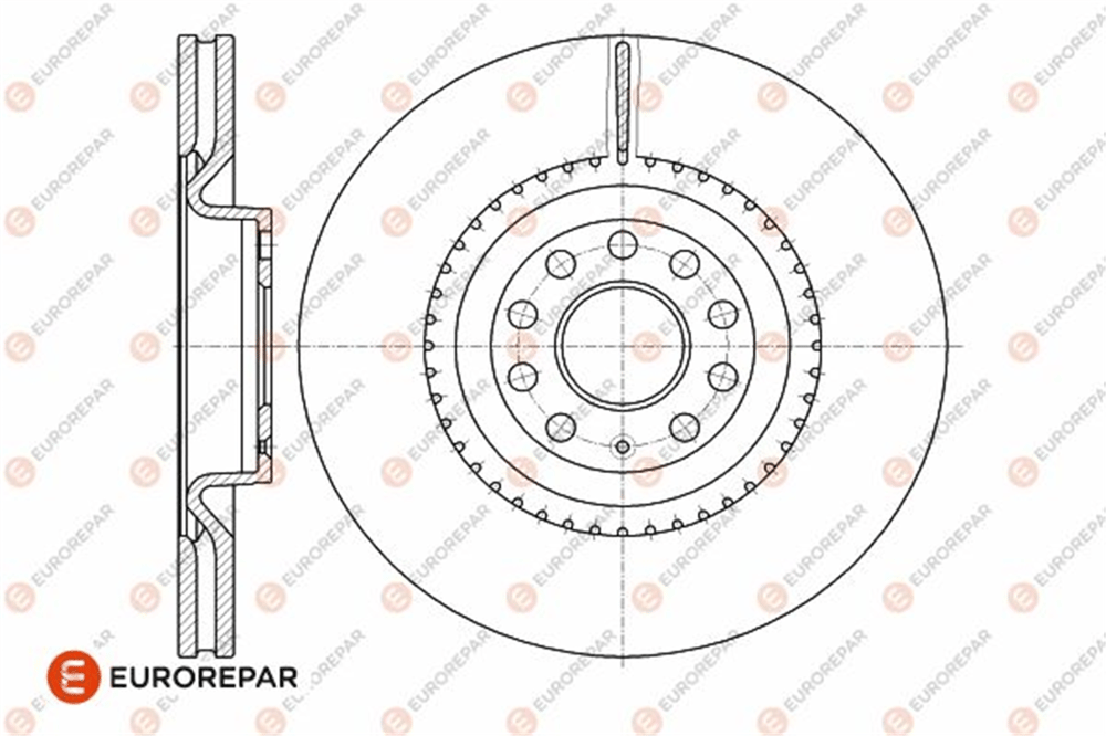 EUROREPAR 1642750880 - Fren Diski Ön - Vw Golf6