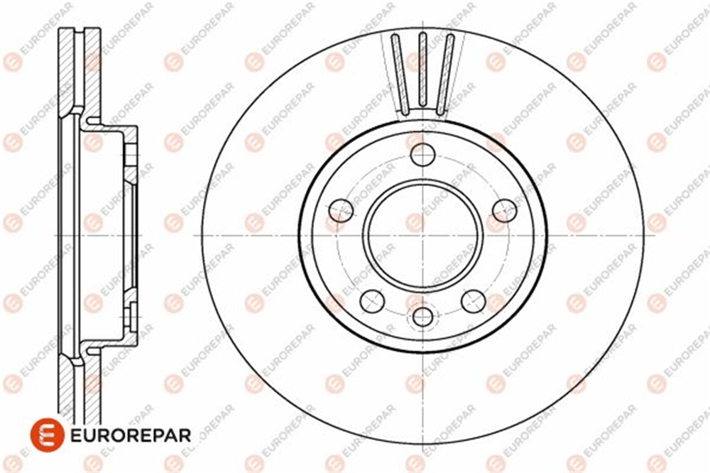 EUROREPAR 1642765480 - Fren Diski Ön - Vw T5-t6
