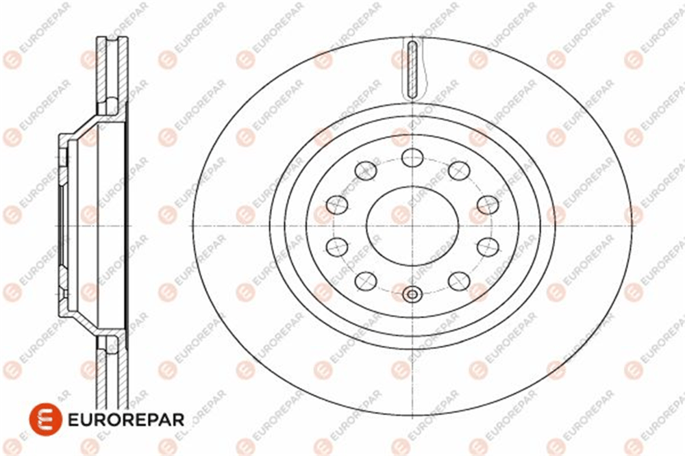 EUROREPAR 1642767980 - Fren Diski Arka - Vw Passat-golf5-golf6-golf7-a3-leon