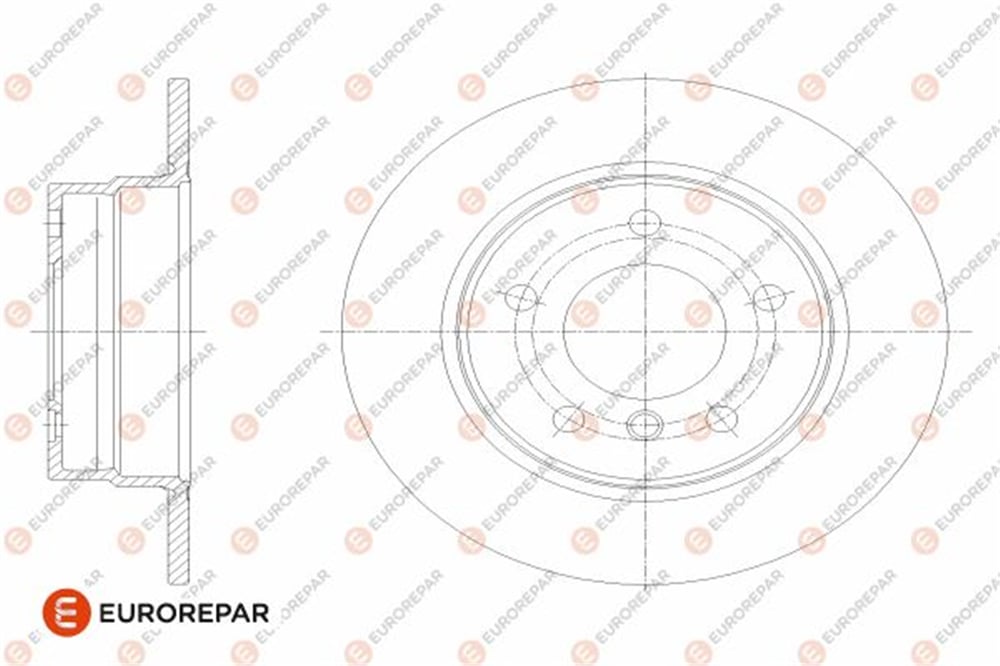 EUROREPAR 1642777380 - Fren Diski Arka - Bmw E81-e87