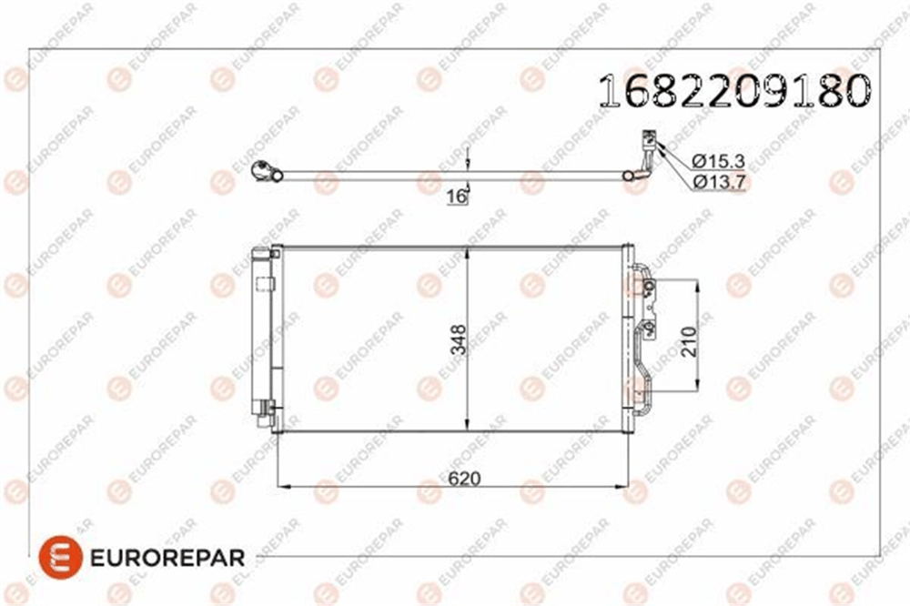 EUROREPAR 1682209180 - Klima Radyatörü - Bmw F20-f20 Lci-f21-f21 Lci-f22-f22 Lci-2f87-f30-f30 Lci-f31-f31 Lci-f34-f35-f35 Lci-4f32-f33-f36 Gran Coupe