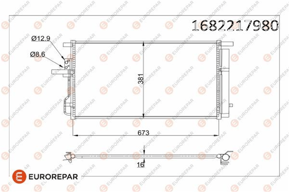 EUROREPAR 1682217980 - Klima Radyatörü - Kore Tucson / Sportage
