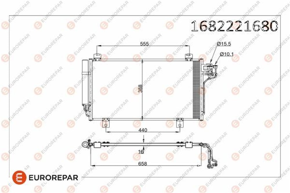 EUROREPAR 1682221680 - Radyator - Japon 
