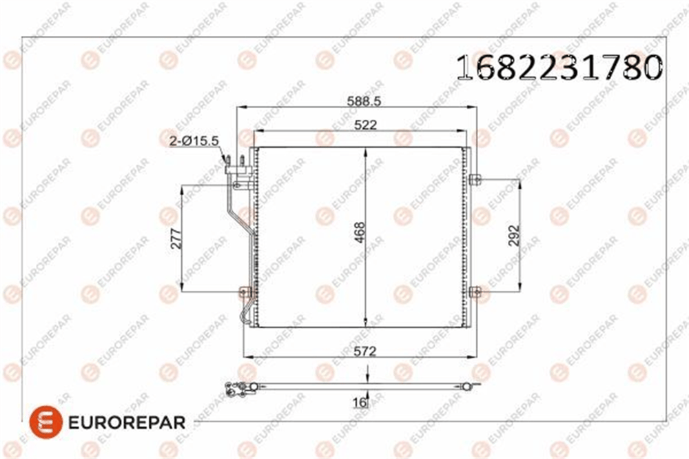 EUROREPAR 1682231780 - Radyator - Fiat 