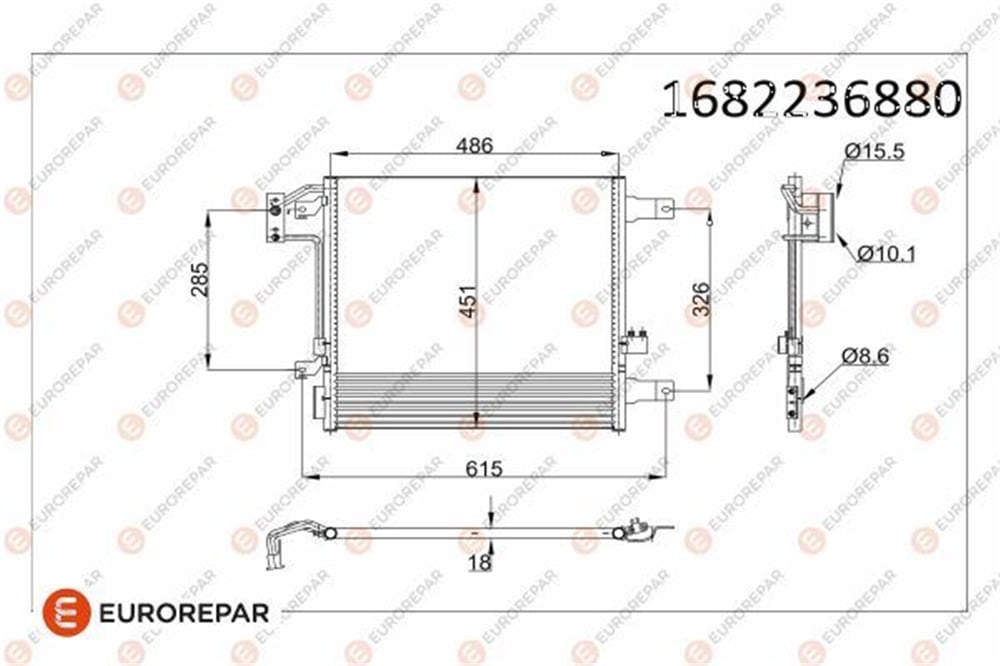 EUROREPAR 1682236880 - Radyator - Fiat 
