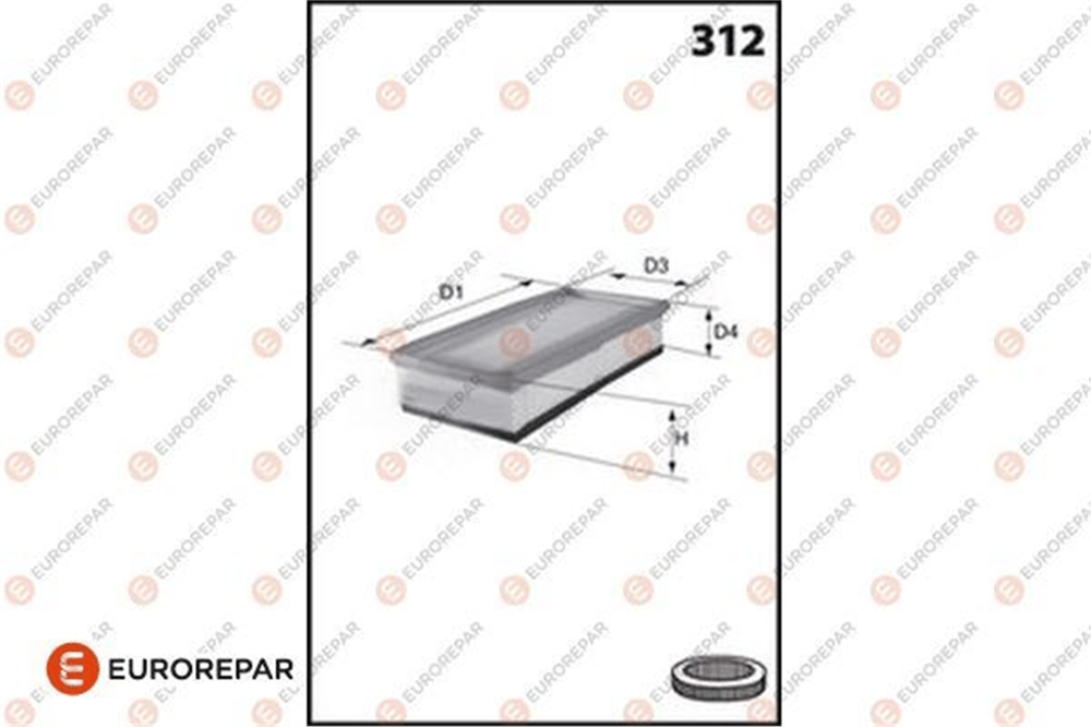 EUROREPAR 1682259280 - Hava Filtresi - Vw Touareg-q7-cayenne