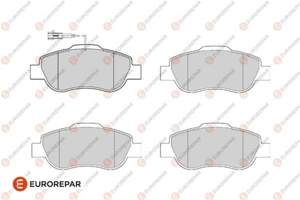 EUROREPAR 1682314980 - Fren Balatasi Ön - Fiat 500-500c-panda-ford Ka