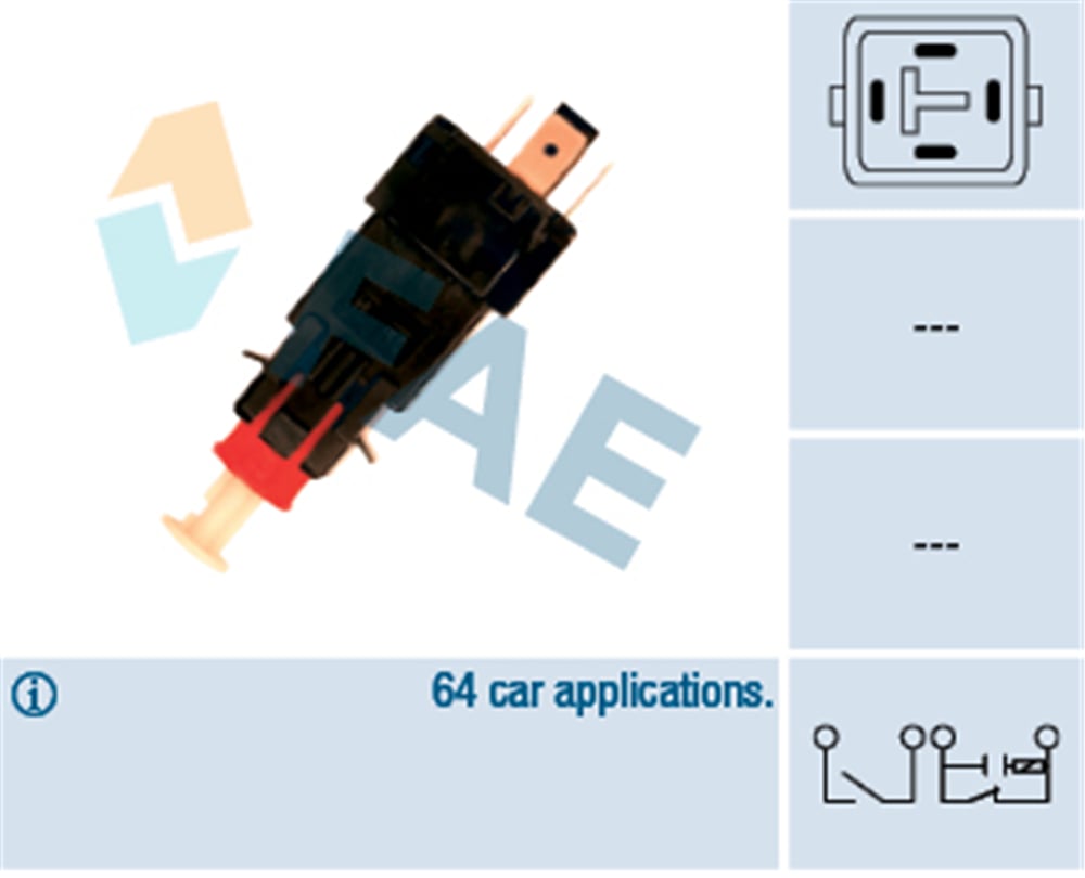 FAE 24519 - Fren Pedal Müsürü - Opel Corsa C Meriva A