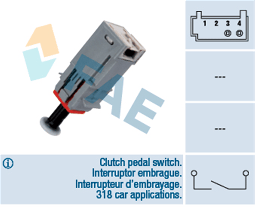 FAE 24790 - Debriyaj Pedal Müsürü - Opel Astra G-h Corsa C-d-e Meriva A Vectra C Zafira B