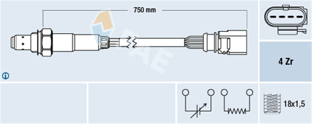 FAE 77399 - Oksijen Sensörü - Vw Golf5-golf6-polo-ibiza-fabia