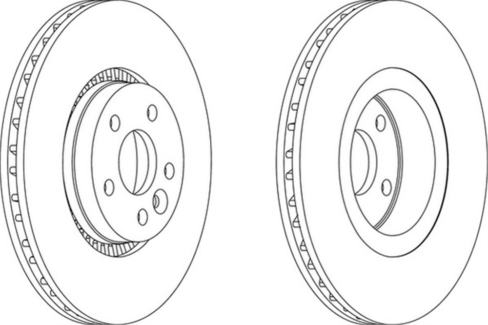 FERODO DDF1607C-1 - Fren Diski Ön - Bmw Galaxy/s60/s80/v60/v70/freelander 2