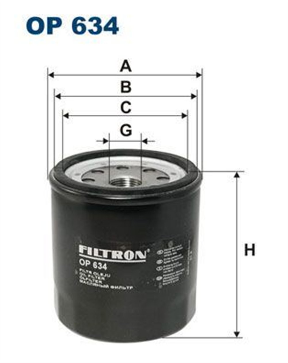 FILTRON 634 - Yag Filtresi - Japon Tfr