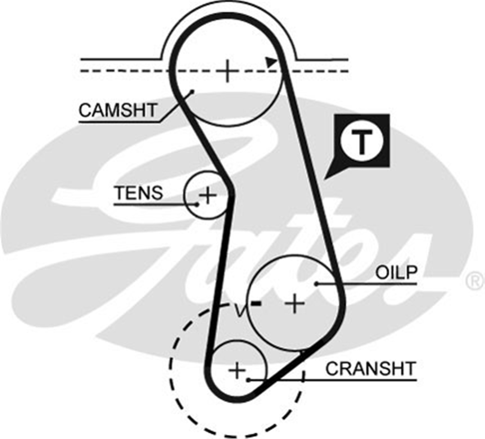 GATES 5016 - Triger Kayisi - Vw Golf1-golf2-a80-polo Classic