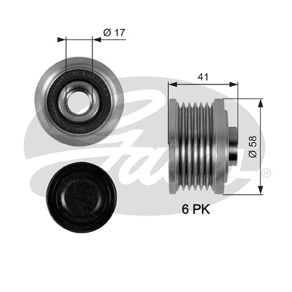 GATES OAP7052 - Alternatör Kasnagi - Fiat Bravo Ii / Doblo