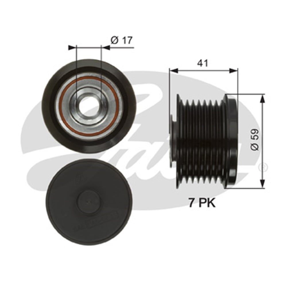 GATES OAP7078 - Alternatör Kasnagi - Japon Land Cruiser Prado (j15)