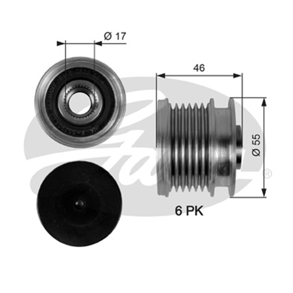 GATES OAP7092 - Alternatör Kasnagi - Mercedes W204-205-212-222-172-447-639-906 Sprinter