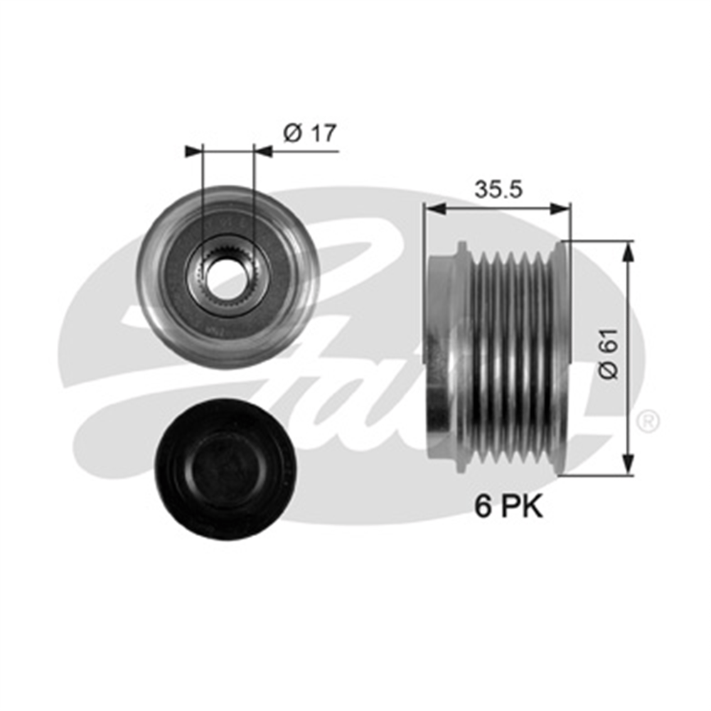 GATES OAP7100 - Alternatör Kasnagi - Opel Captiva Antara