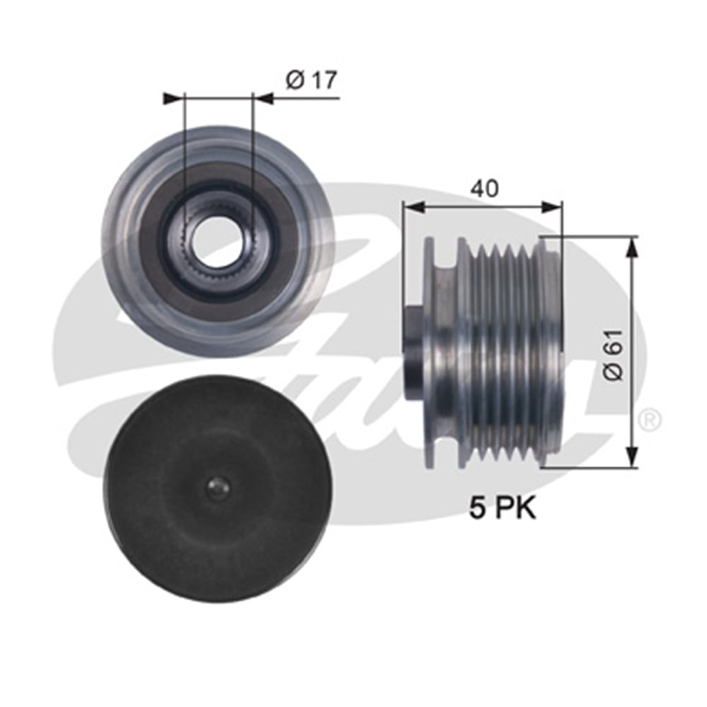 GATES OAP7117 - Alternatör Kasnagi - Kore Accent Era/accent Blue/elantra/i20/i30/rio/ceed/cerato