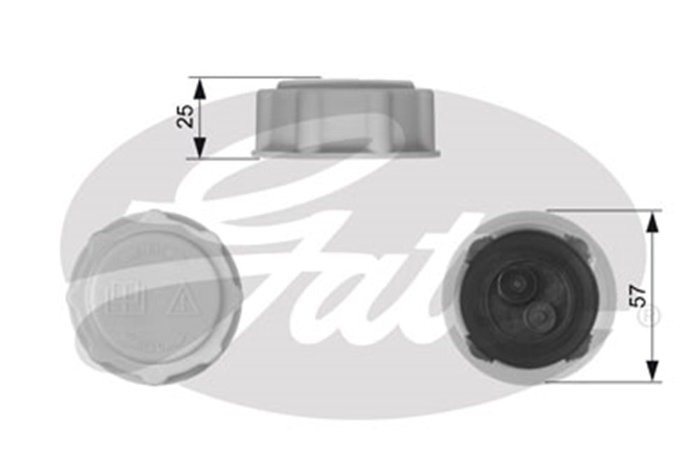 GATES RC227 - Radyatör Yedek Su Depo Kapagi - Ford Connect /escort