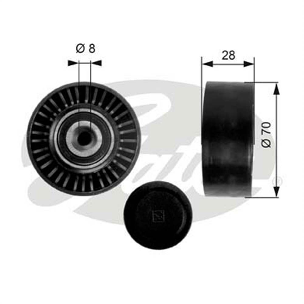 GATES T36248 - V Kayis Gergi Rulmani - Vw T5-amarok-crafter-passat-a4