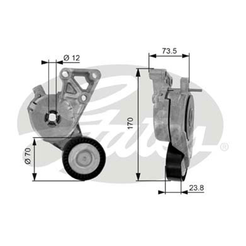 GATES T38148 - V Kayis Gergisi Komple - Vw Golf4-golf5-bora-jetta-passat-a3-leon