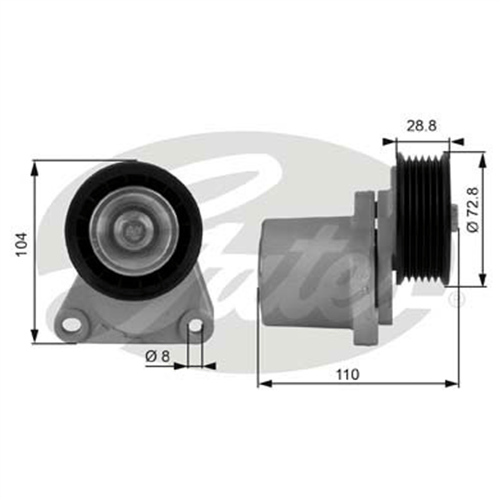 GATES T38204 - V Kayis Gergisi Komple - Ford Transit V-184/mondeo