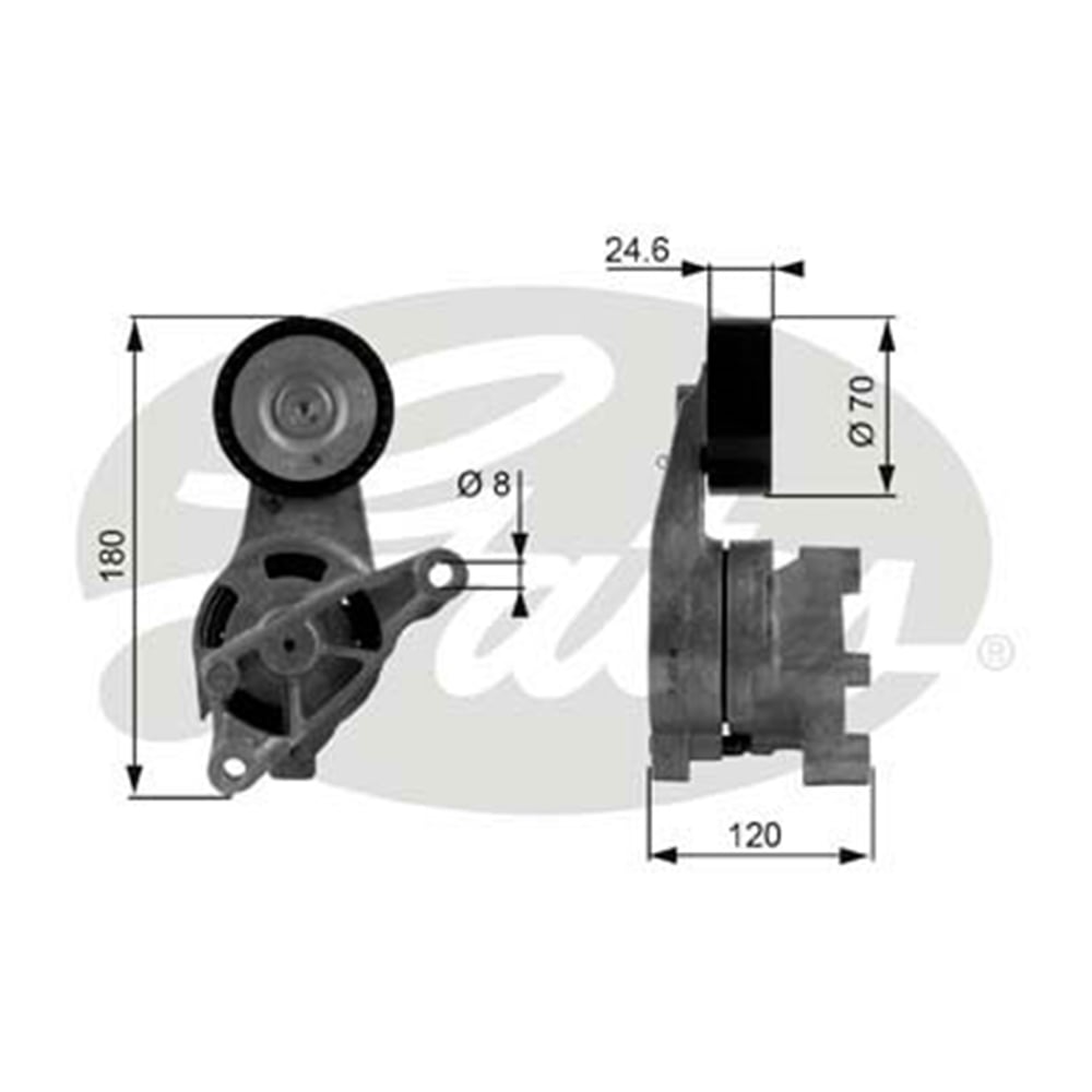 GATES T38438 - V Kayis Gergisi Komple - Vw Golf5-caddy-passat-t5-a3-a4