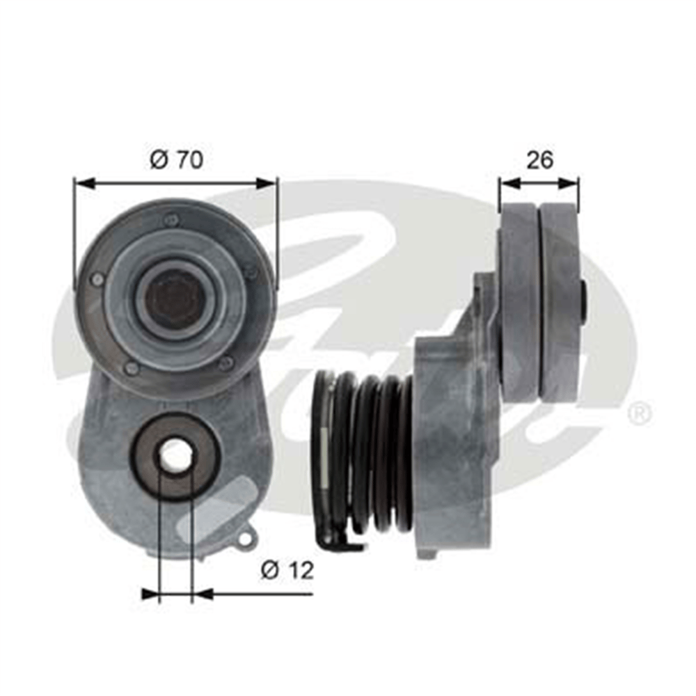 GATES T38496 - V Kayis Gergi Rulmani - Opel Corsa C Combo C Corsa D Astra H Zafira B Meriva A