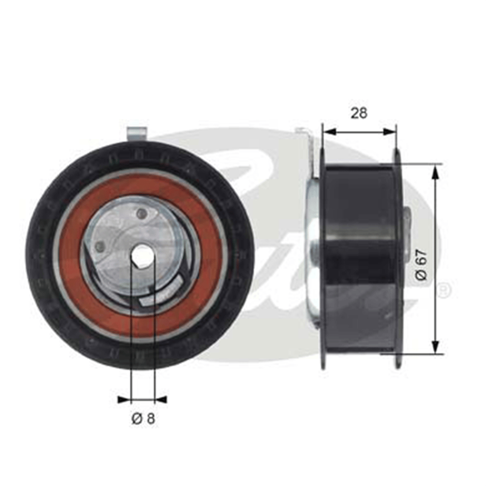 GATES T43052 - Eksantrik Gergi Rulmani - Vw Caddy