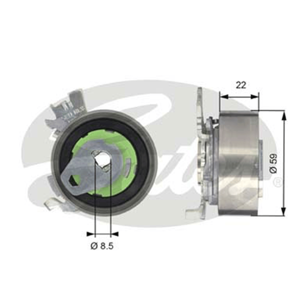 GATES T43060 - Eksantrik Gergi Rulmani - Opel Astra F-g Corsa B-c Vectra B-c