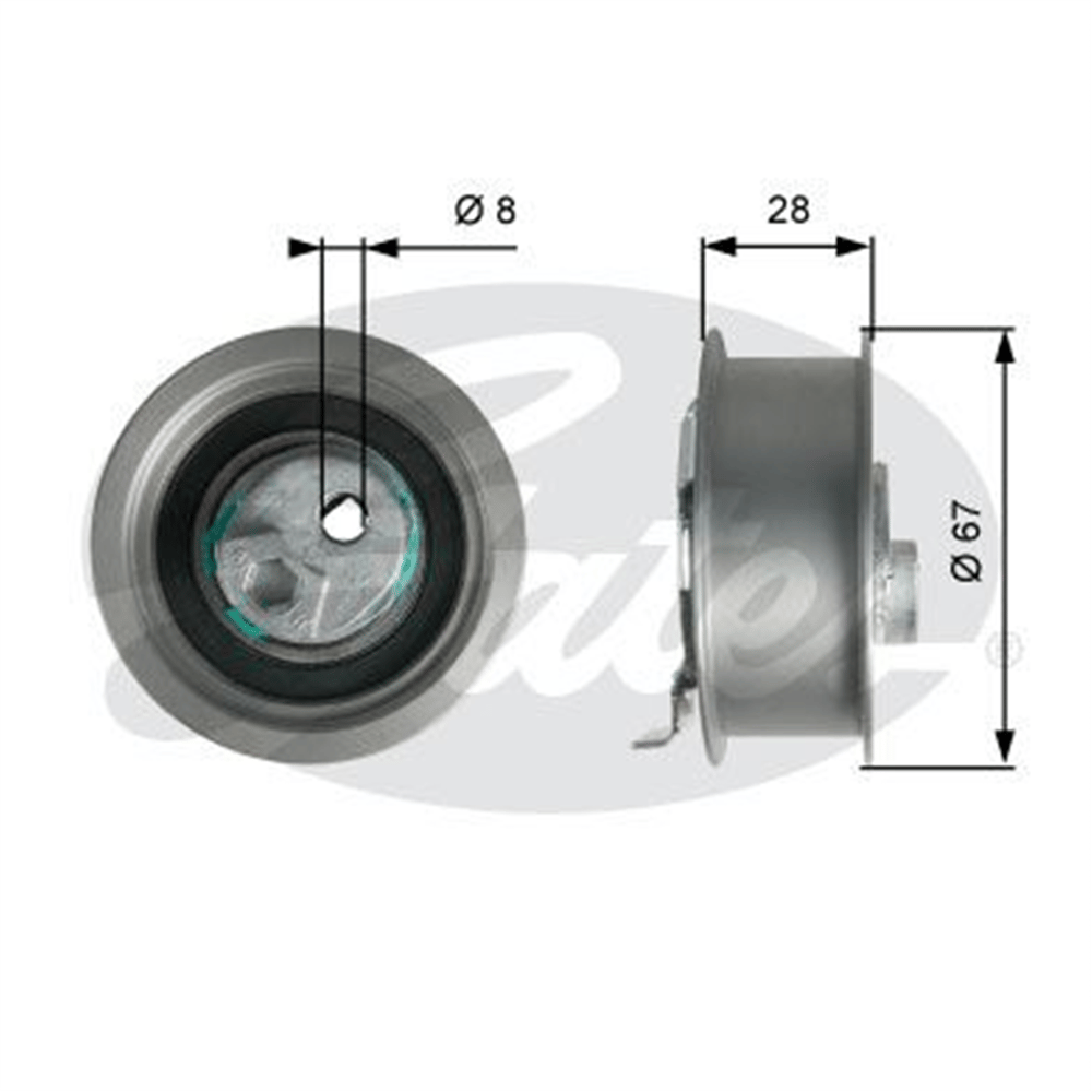 GATES T43237 - Eksantrik Gergi Rulmani - Vw Passat-a3-a4