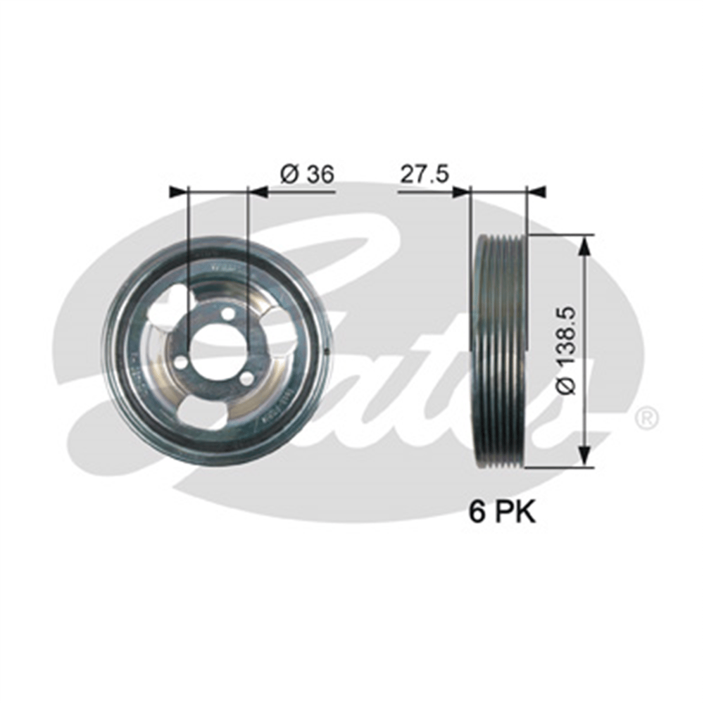 GATES TVD1117 - Krank Kasnagi - Bmw F20-f20 Lci-f21-f21 Lci-f30-f30 Lci-f31-f35-f35 Lci Mini R55-r56-r57-r58-r59-r60-r61