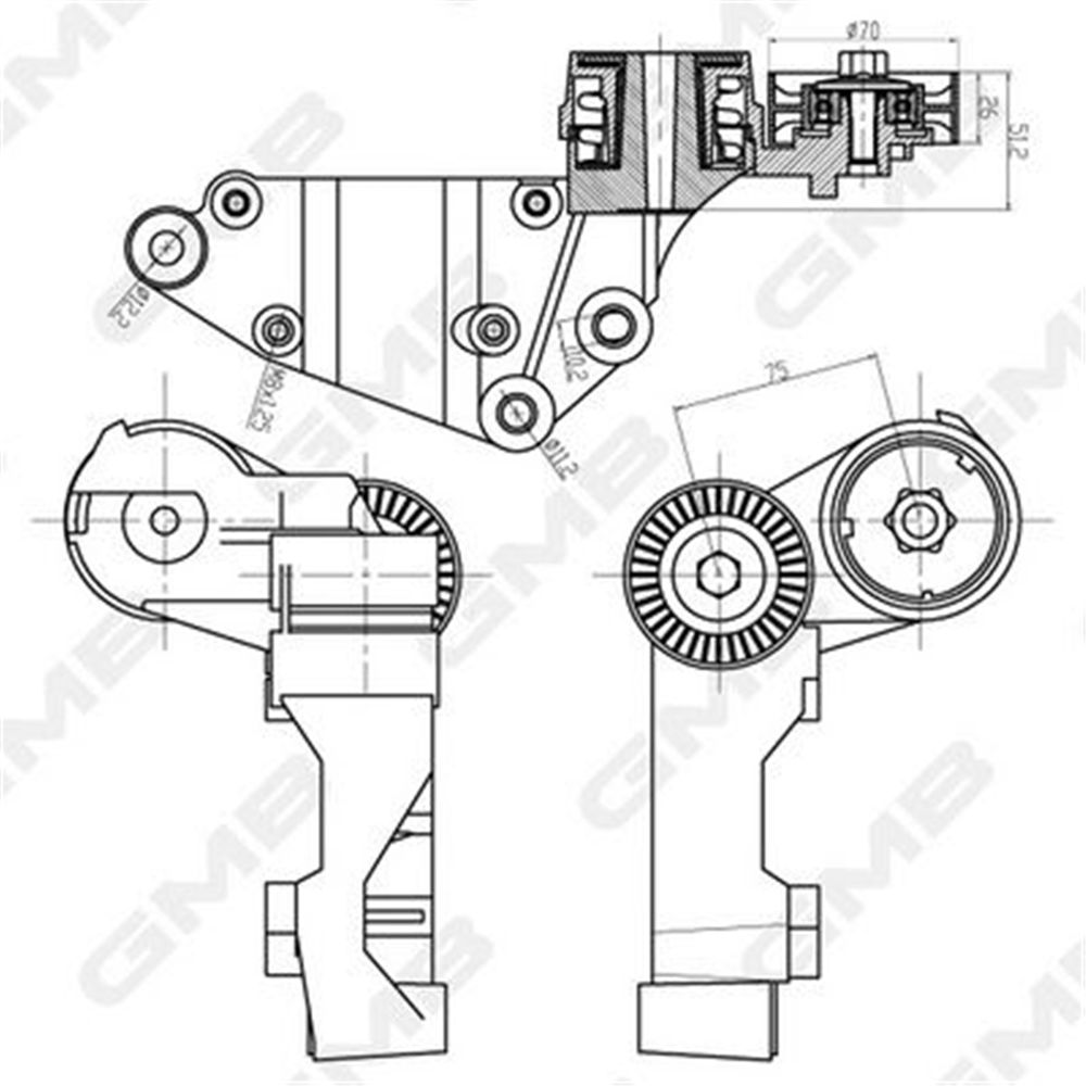 GMB GAT32360 - V Kayis Gergi Rulmani - Ford Connect/focus
