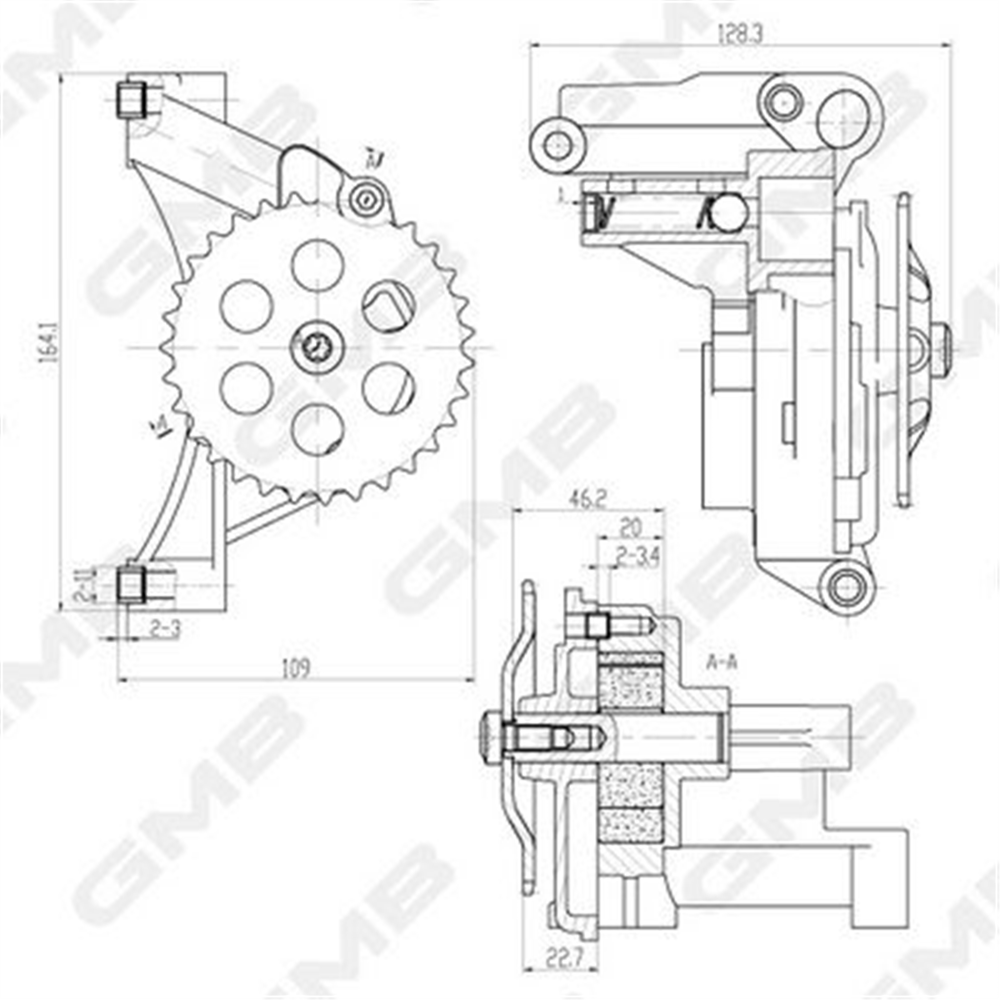 GMB GOAS-63A - Yag Pompasi - Vw Golf4-golf5-bora-jetta-passat-a3-leon
