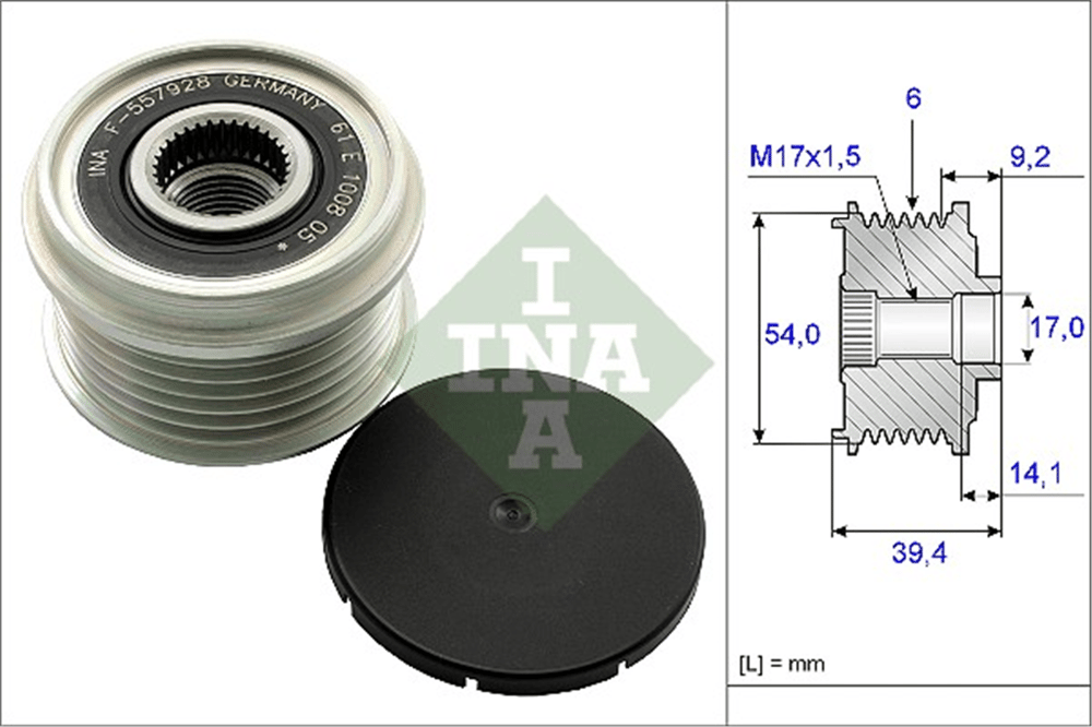 INA 10 - Alternatör Kasnagi - Fiat Linea-doblo-fiorino-punto-astra H-corsa C
