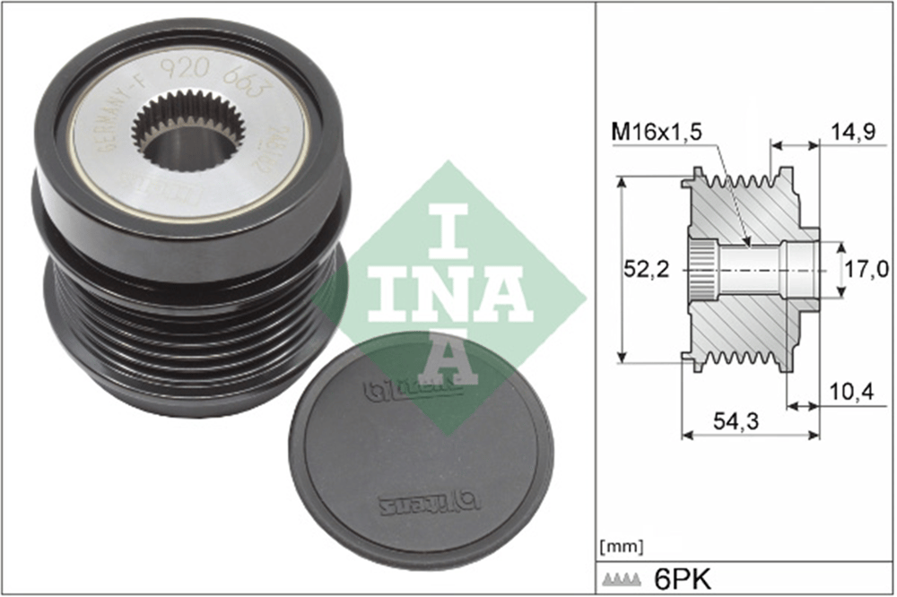 INA 10 - Alternatör Kasnagi - Mercedes 205-213-glc253-238-447-448