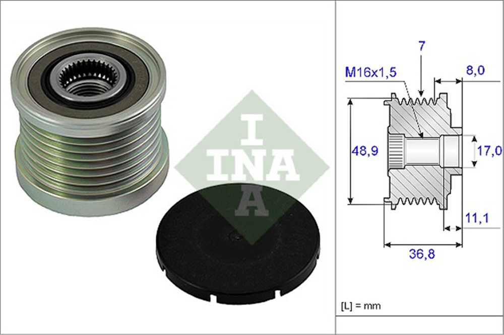 INA 10 - Alternatör Kasnagi - Renault Clio Iv-v/captur/kangoo/megan Iii-iv/nissan