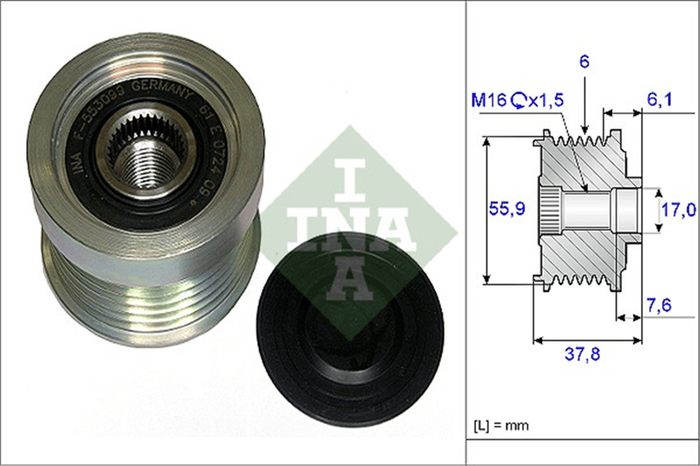 INA 10 - Alternatör Kasnagi - Volvo C70 /s40 / S60