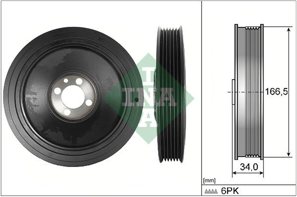 INA 10 - Krank Kasnagi - Fiat Egea/bravo Ii/500l/giulietta/mito-opel Vectra C Astra H