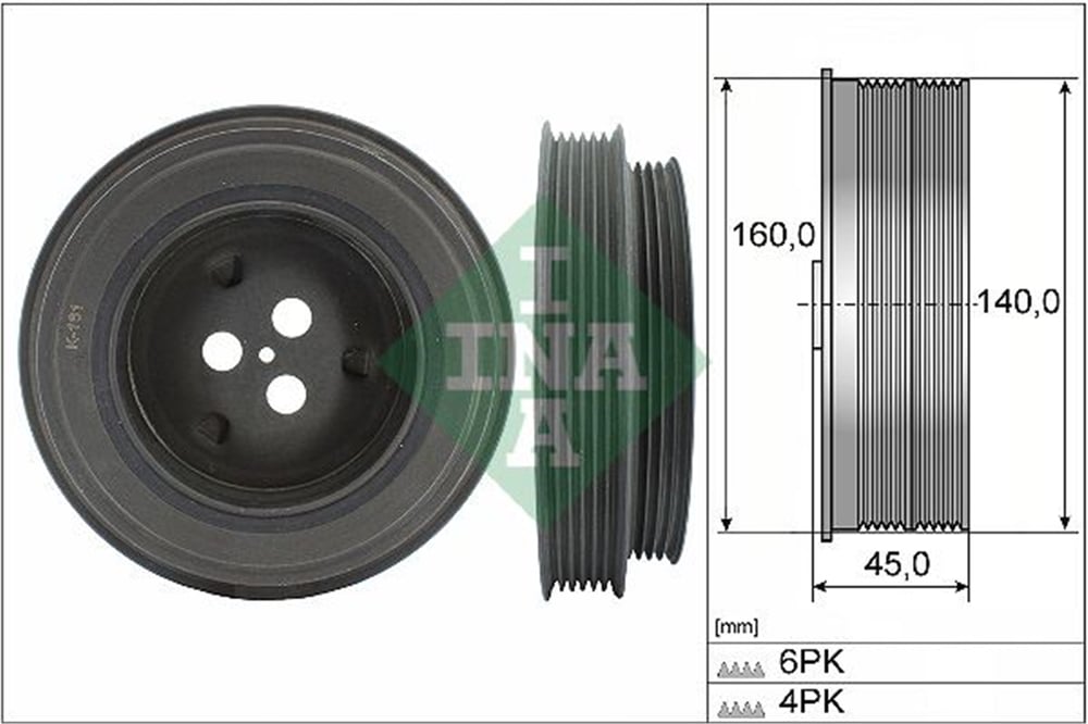 INA 10 - Krank Kasnagi - Ford Transit V347/jumper-3/boxer-3