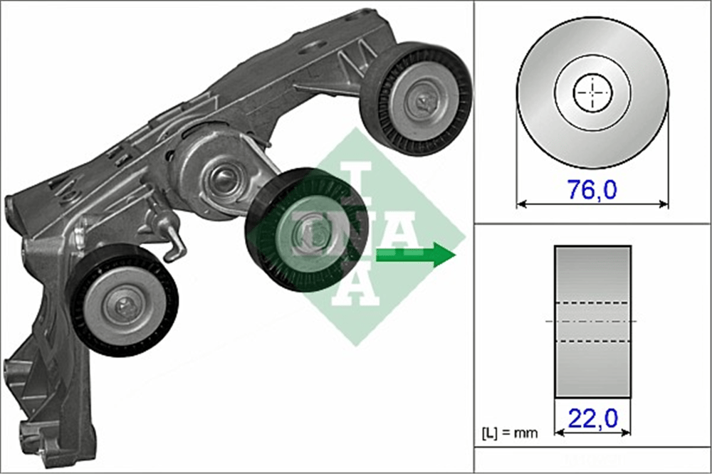 INA 10 - V Kayis Gergisi Komple - Mercedes W169-245