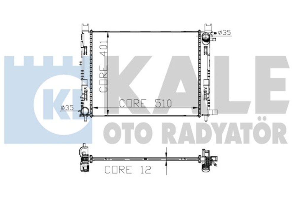 KALE 0518591AB - Su Radyatörü - Renault Symbol Ii/clioiv/lodgy/dokker